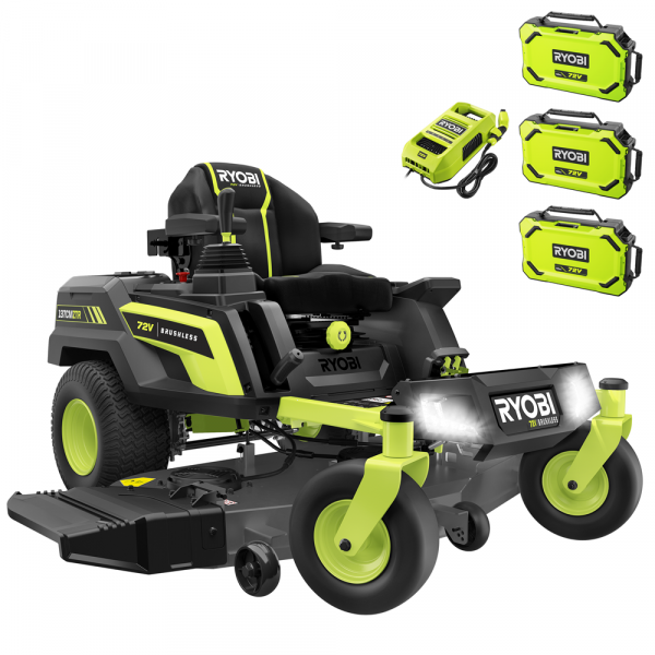 Ryobi ZTRX137 - Akku-Nullwendekreismäher - 72V/30Ah - 137cm Schnittbreite - 2in1 im Angebot