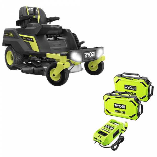 Ryobi ZTRX76 - Akku-Nullwendekreismäher - 72V/20Ah - 76cm Schnittbreite - 2in1