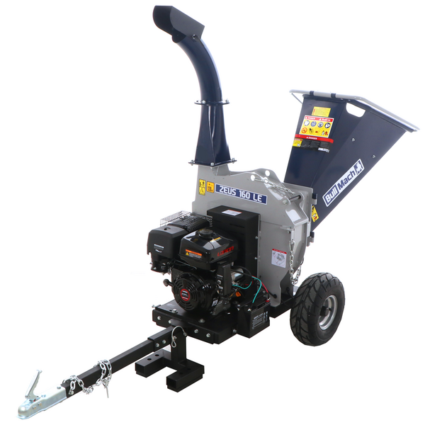 BullMach ZEUS 160 LE - Benzin-Häcksler mit Anhängerkupplung - Loncin 420 cm³ - E-Starter