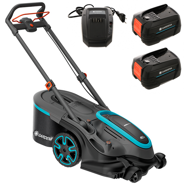Gardena PowerMax Duo 46/36V P4A - Akku-Rasenmäher - 2x18V 4Ah - 46 cm Schnitt