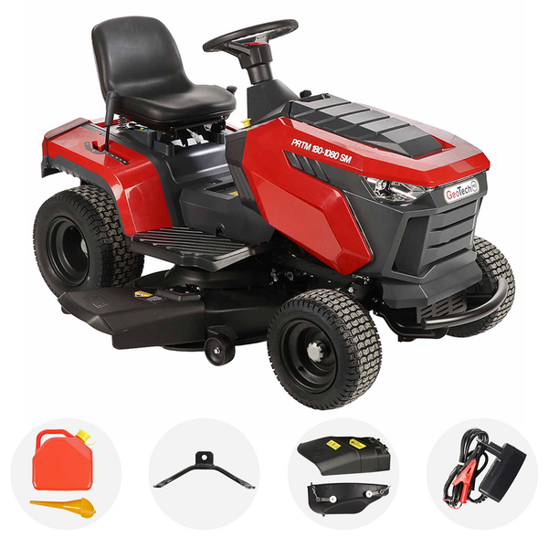 GeoTech-Pro PRTM 180-1080 SM - Rasentraktor - Mechanische Gangschaltung - Seitenauswurf und Mulchfunktion