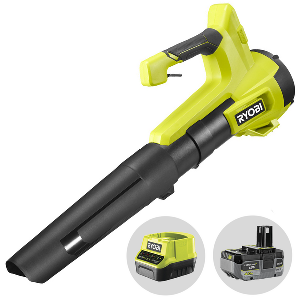 Ryobi 18 V ONE+ Akku-Laubgebläse RY18BLB-140, Luftgeschwindigkeit 160 km/h, 1x 4,0 Ah und Ladegerät - Bild 4