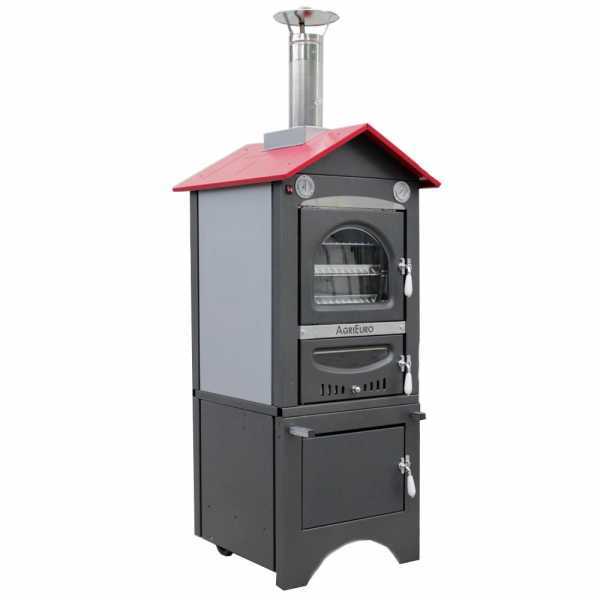 Holzbackofen für draußen aus Edelstahl Agrieuro Minimus 50 EXT, Umluftbackofen
