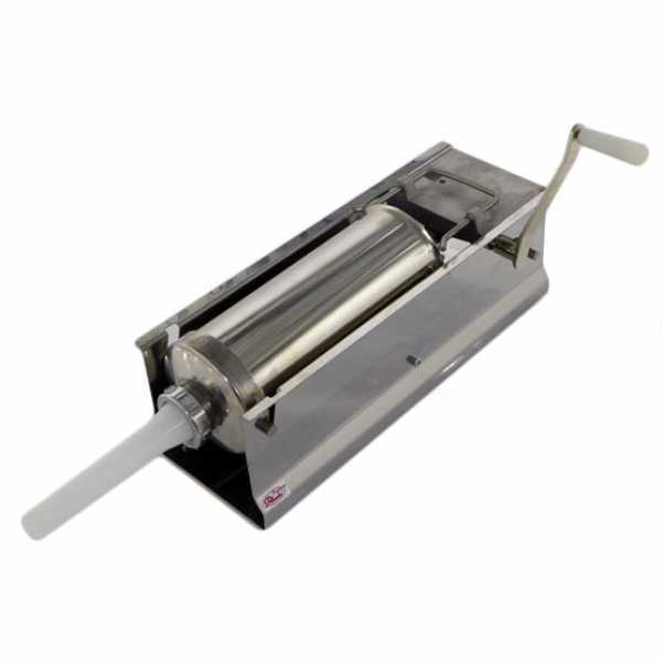 INOX manueller Wurstfüller, Palumbo Pavi, Füllmenge 5Kg, 2 Geschwindigkeiten