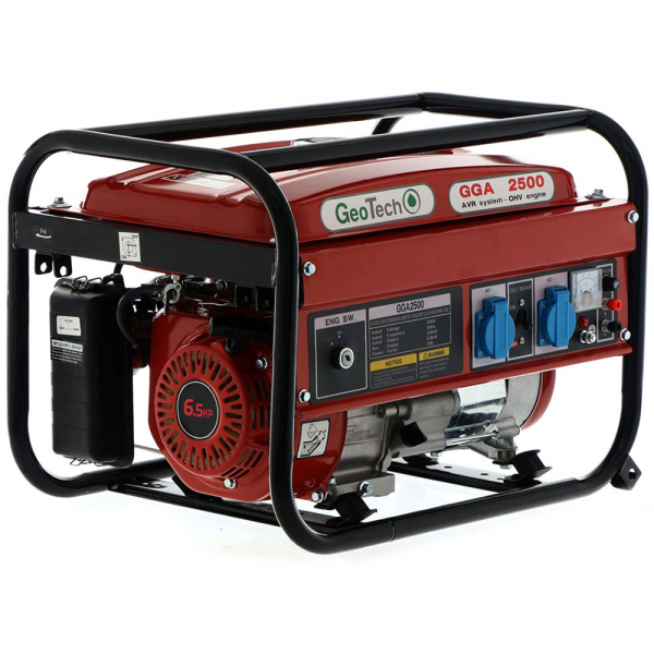 GeoTech GGA2500 - Benzin-Stromerzeuger mit AVR-Regelung 2.2 kW - Dauerleistung 2 kW - 230V