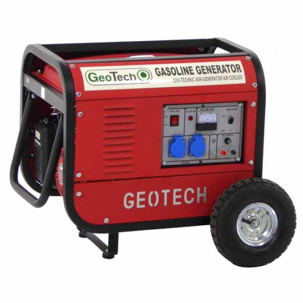 GeoTech GGSA3000 - Benzin Stromerzeuger 230V einphasig  - 2,5 kW - mit Rädern