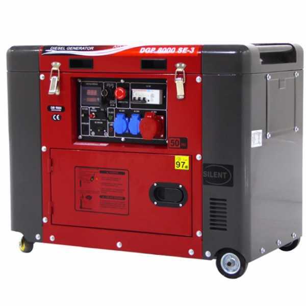 GeoTech Pro DGP8000SE-3 - Diesel Stromerzeuger 400V dreiphasig  - 5,5 kW - leise - E-Starter