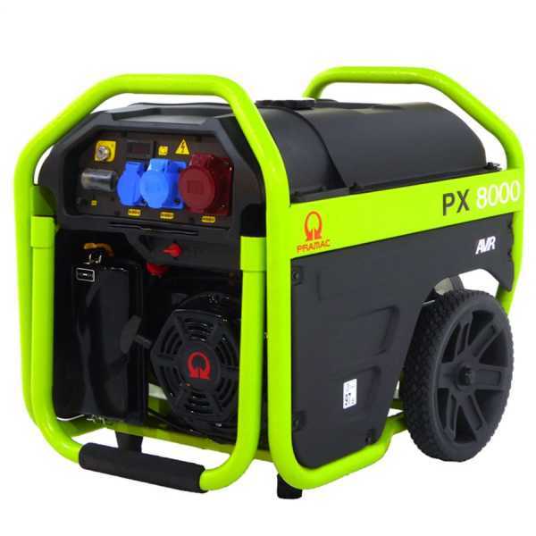 Benzin Stromerzeuger 400V dreiphasig Pramac PX 8000 - 4 kW - mit Rädern - E-Starter