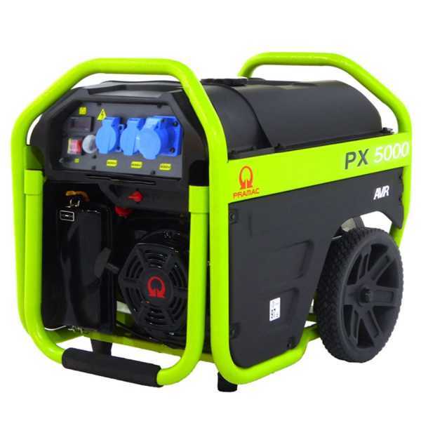 Pramac PX 5000 - Benzin Stromerzeuger 230V einphasig  3,5 kW - mit Rädern
