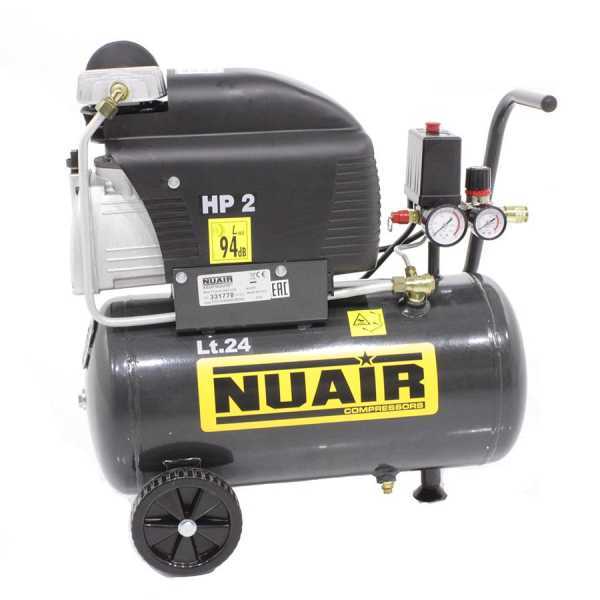 Nuair FC2/24 - Elektrischer Kompressor mit Wagen - Motor 2 PS - 24 Lt - Druckluft. Wartungsset für den Kompressor kostenlos. im Angebot
