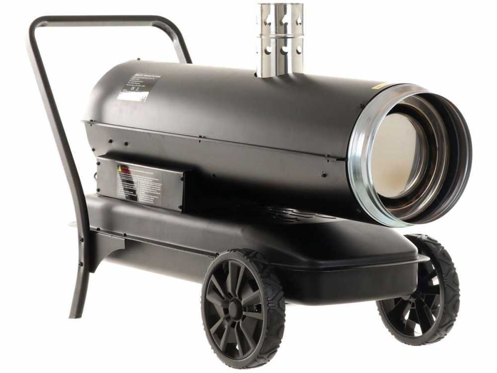 Warm Tech Diesel-Heizkanone 50 KW Mit Rädern – 1100 M³/h, 55 L Tank, Thermostat, Innen & Außen