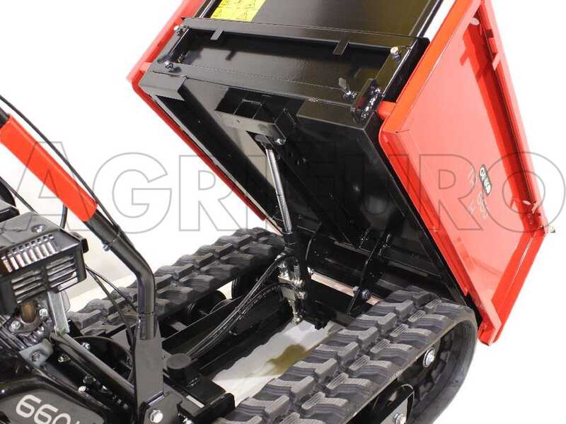 Raupendumper GINKO TR 660 ausziehbare Bordw&auml;nde, hydraulisches Kippen, Motor Honda GX 200