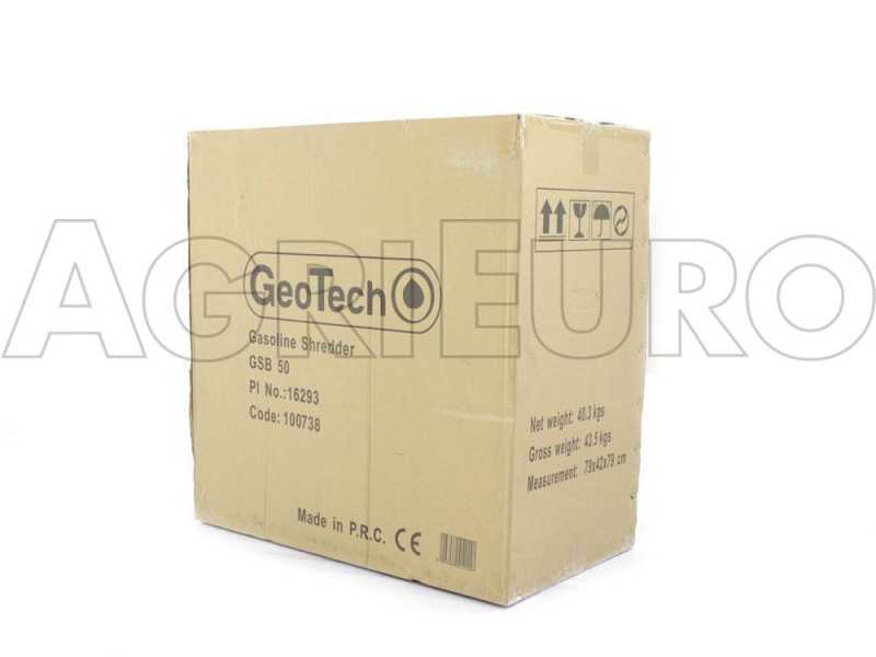 GeoTech GSB50 - Benzin-H&auml;cksler - mit Benzinmotor 6 PS