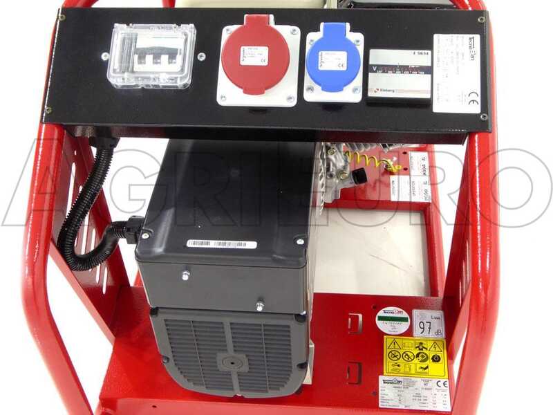 TecnoGen H8000T AVR - Benzin-Stromerzeuger mit AVR-Regelung 6 kW - Dauerleistung 5.4 kW - 400V