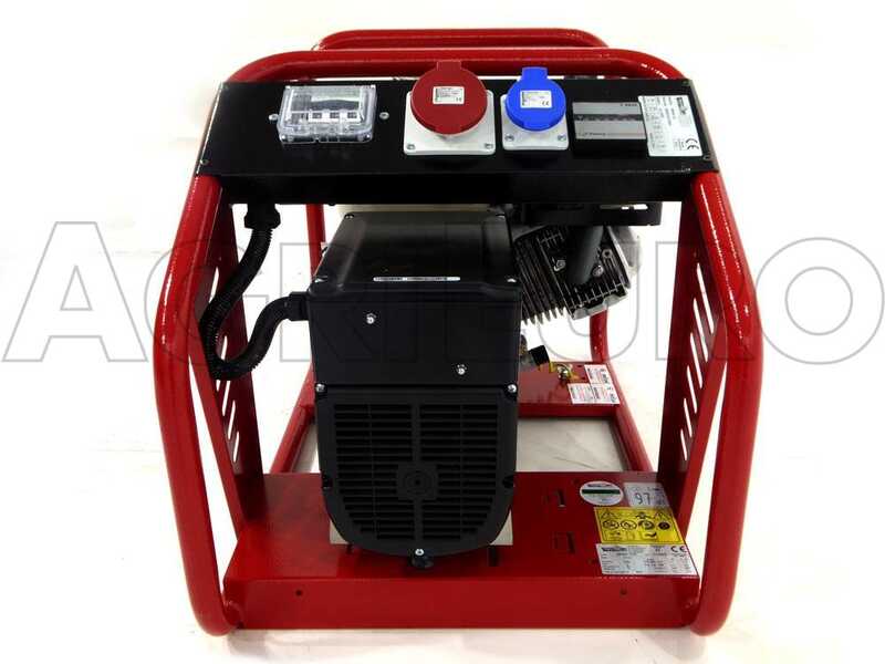 TecnoGen H8000T AVR - Benzin-Stromerzeuger mit AVR-Regelung 6 kW - Dauerleistung 5.4 kW - 400V
