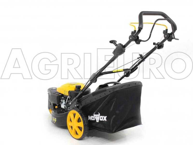 Benzinrasenm&auml;her Mowox PM 4645 S Trike, vorderes Drehrad und Radantrieb
