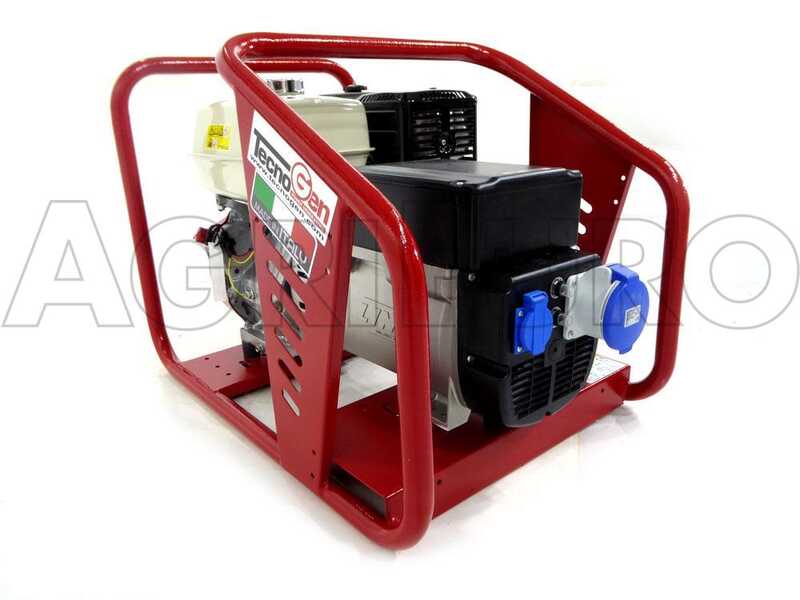 TecnoGen H8000 AVR - Benzin-Stromerzeuger mit AVR 5.3 kW -Dauerleistung 4.8 kW - 230V
