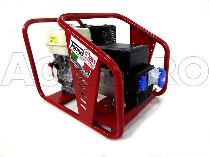 TecnoGen H8000 AVR - Benzin-Stromerzeuger mit AVR 5.3 kW -Dauerleistung 4.8 kW - 230V