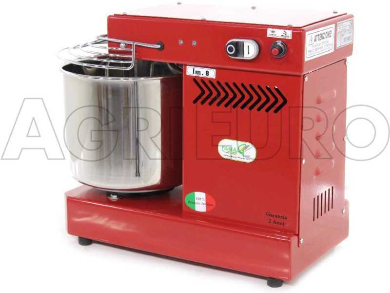 Famag IM 8/230 10 Geschwindigkeiten Rot &ndash; Spiralknetermaschinen 8 kg