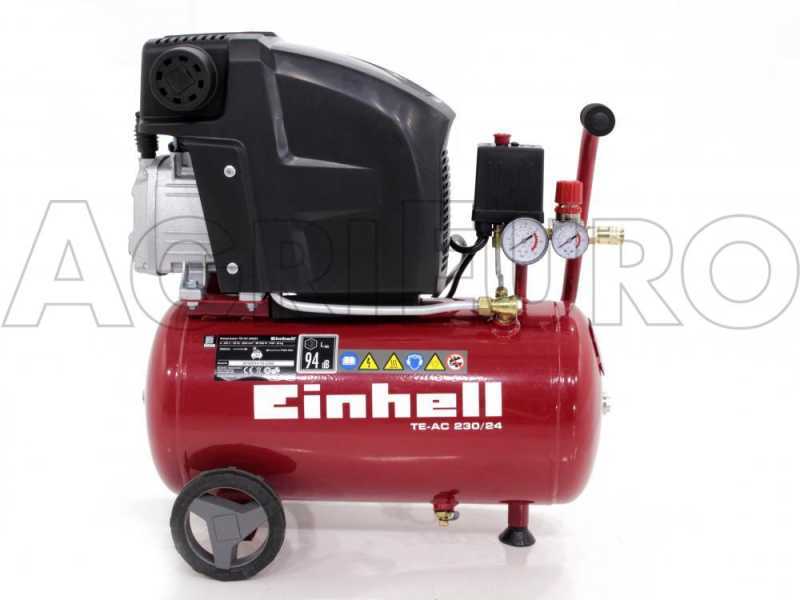 Einhell TE-AC 230/24 - Elektrischer Kompressor mit Wagen - Motor 2 PS - 24 Lt Druckluft