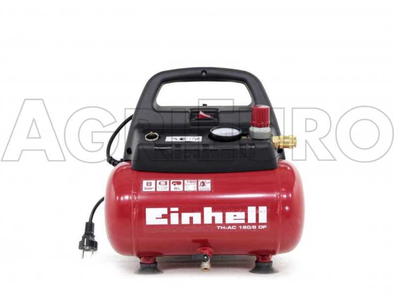Einhell TH-AC 190/6 OF - Tragbarer elektrischer kompakter - Motor 1.5 PS - 6 Lt