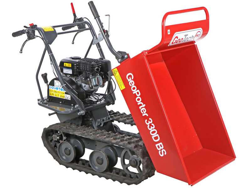 GeoTech Pro GeoPorter 330D BS &ndash; Raupendumper mit Kippmulde und 4 Laufrollen &ndash; 300 kg