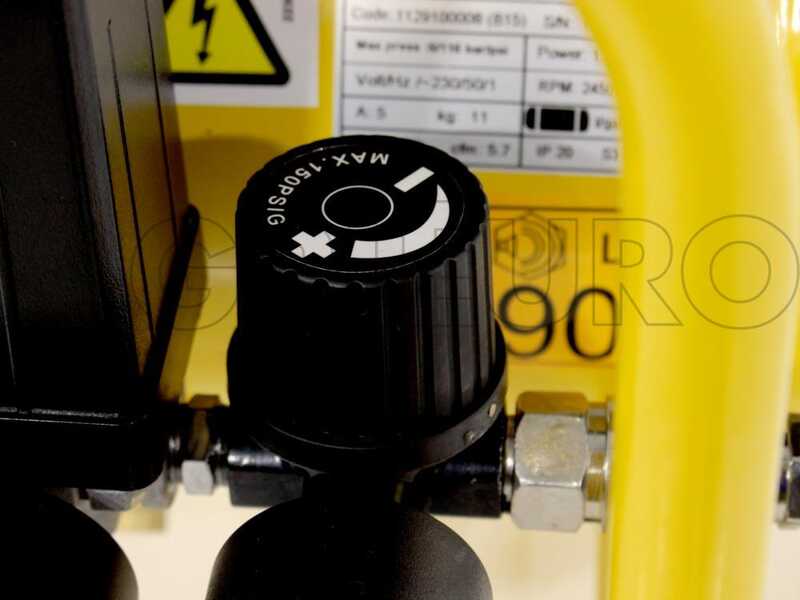 ABAC VENTO B15 - Tragbarer, einphasiger, &ouml;lfreier, elektrischer Luftkompressor - Motor 1,5 PS - 6 Liter