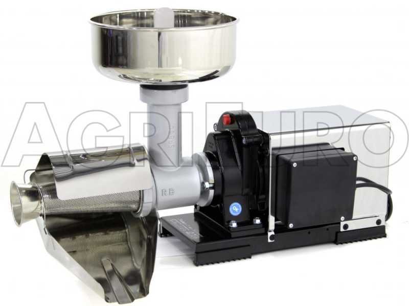 Tomatenpresse Reber 9000 NP INOX- N.5 - elektrischer Profi Induktionsmotor - 1200W-  Standard-Getriebemotor