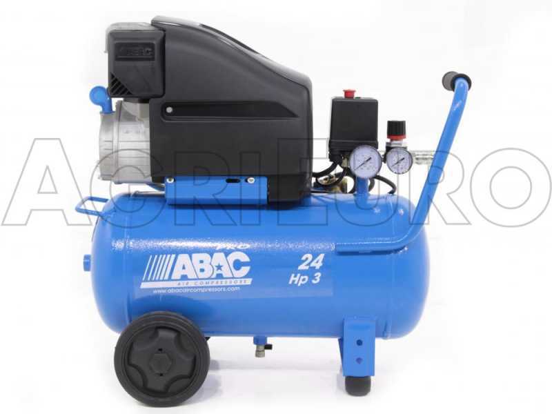 ABAC Mod. Pole Position L30P - Elektrischer Kompressor mit Wagen - Motor 3 PS - 24 lt
