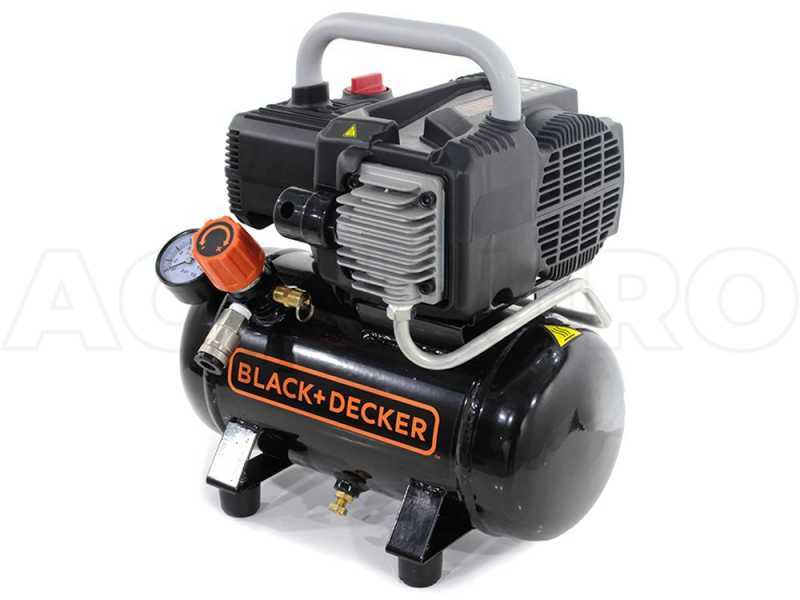Black &amp; Decker BD195 6 NK - Elektrischer kompakter tragbarer Kompressor - Motor 1.5PS - 8 Bar oilless