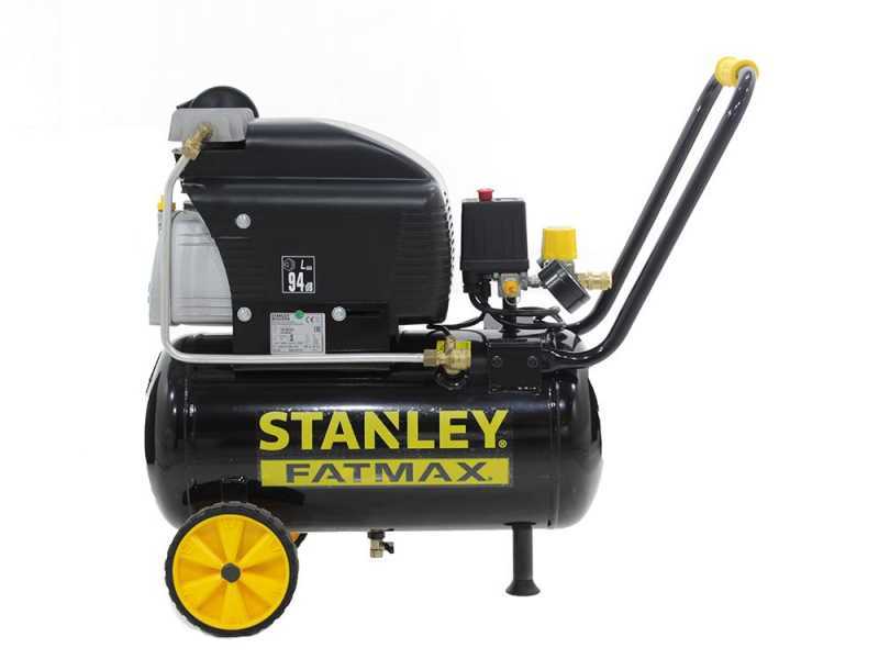 Stanley Fatmax D211/8/24s - Elektrischer Kompressor mit Wagen - Motor 2 PS - 24 Lt - Druckluft