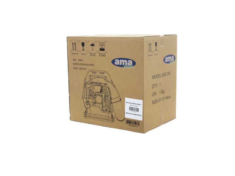 R&uuml;ckentragbarer Laubbl&auml;ser Ama KBL500 mit gepolsterter R&uuml;cklehne