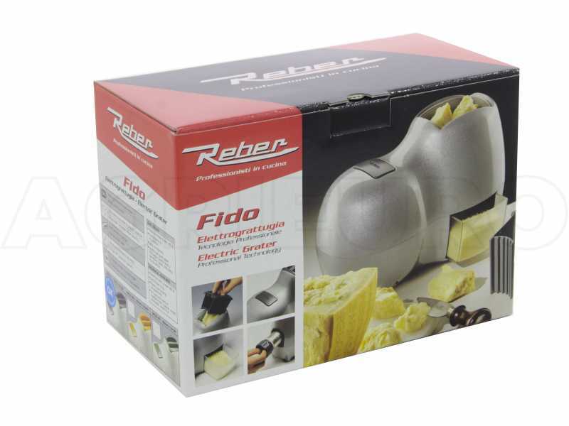 Reber Fido 9250 BG - Elektrische Tisch-K&uuml;chenreibe wei&szlig; und gelb - mit Motor 140W