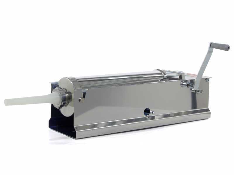 Professioneller manueller Wurstf&uuml;ller Reber 8971 N INOX - 2 Geschwindigkeiten mit Geh&auml;use - F&uuml;llmenge 8 Kg