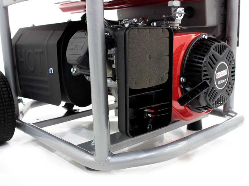 GeoTech Pro GGP 3500 - Benzin-Stromerzeuger mit R&auml;dern und AVR-Regelung 3 kW - Dauerleistung 2.8 kW - 230V