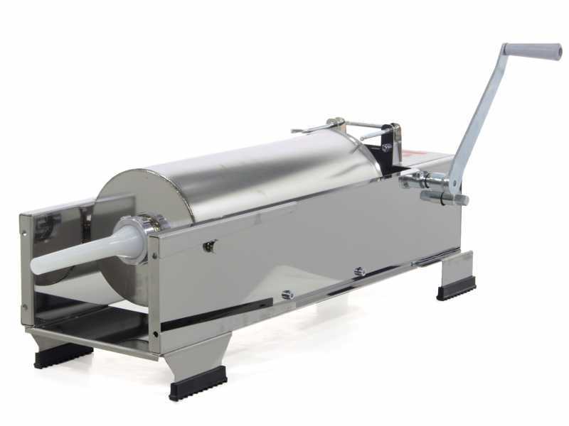 Professioneller manueller Wurstf&uuml;ller Reber 8975 N INOX - 2 Geschwindigkeiten mit Geh&auml;use - F&uuml;llmenge 15 Kg