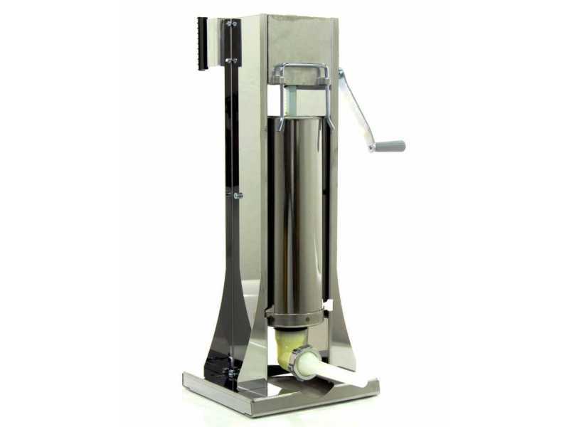 Reber 8970 V INOX - vertikaler Wurstf&uuml;ller 5 Kg - 2 Geschwindigkeiten mit Geh&auml;use