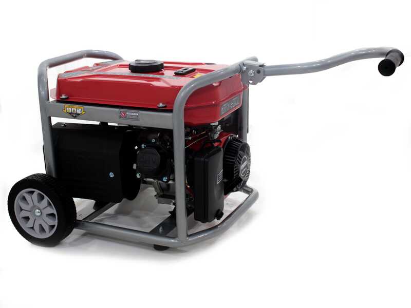 GeoTech Pro GGP 3500 ES - Benzin-Stromerzeuger mit R&auml;dern und AVR-Regelung 3 kW - Dauerleistung 2.8 kW - 230V