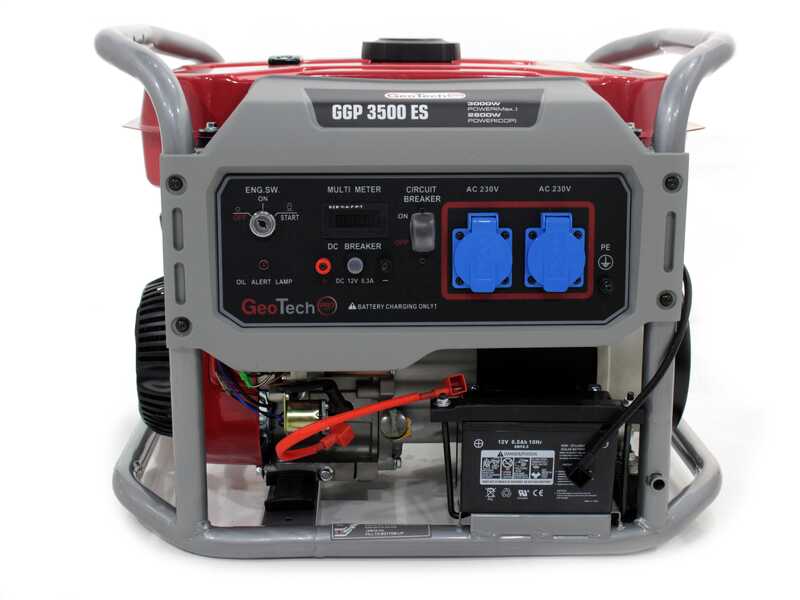 GeoTech Pro GGP 3500 ES - Benzin-Stromerzeuger mit R&auml;dern und AVR-Regelung 3 kW - Dauerleistung 2.8 kW - 230V