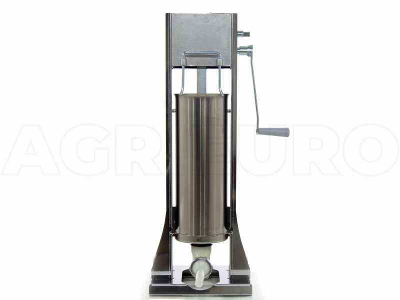 Vertikaler Wurstf&uuml;ller Reber 8973 V INOX - 2 Geschwindigkeiten mit Geh&auml;use - F&uuml;llmenge 10 Kg