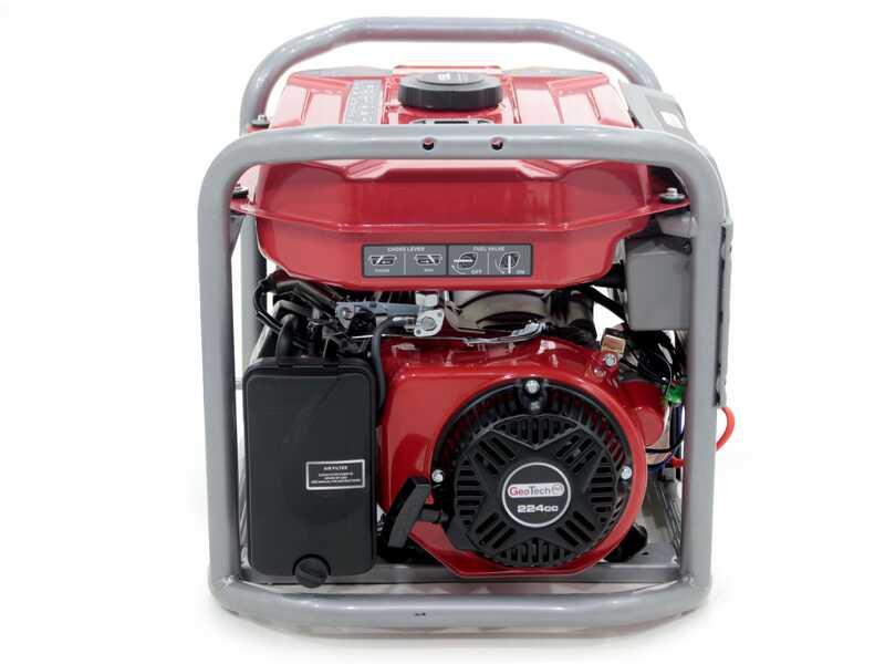 GeoTech Pro GGP 4000 ES - Benzin-Stromerzeuger mit R&auml;dern und AVR-Regelung 3.6 kW - Dauerleistung 3.2 kW - 230V