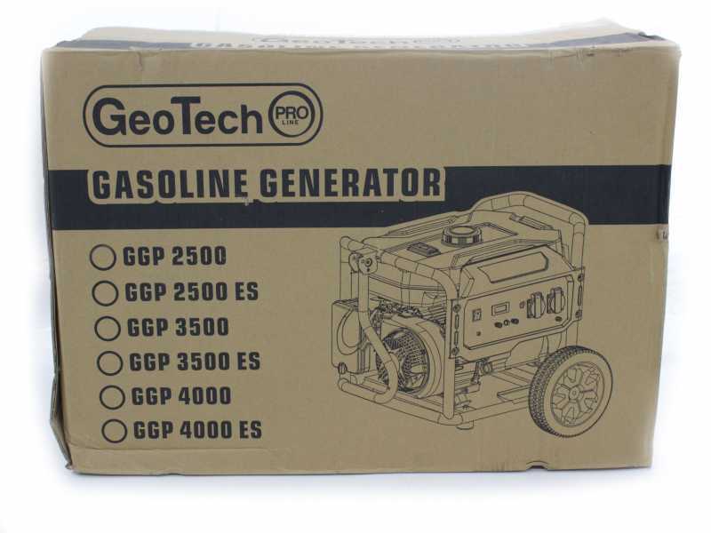 Stromerzeuger 230V einphasig GeoTech Pro GGP 4000 ES - 3,2 kW - auf Wagen - mit E-Starter
