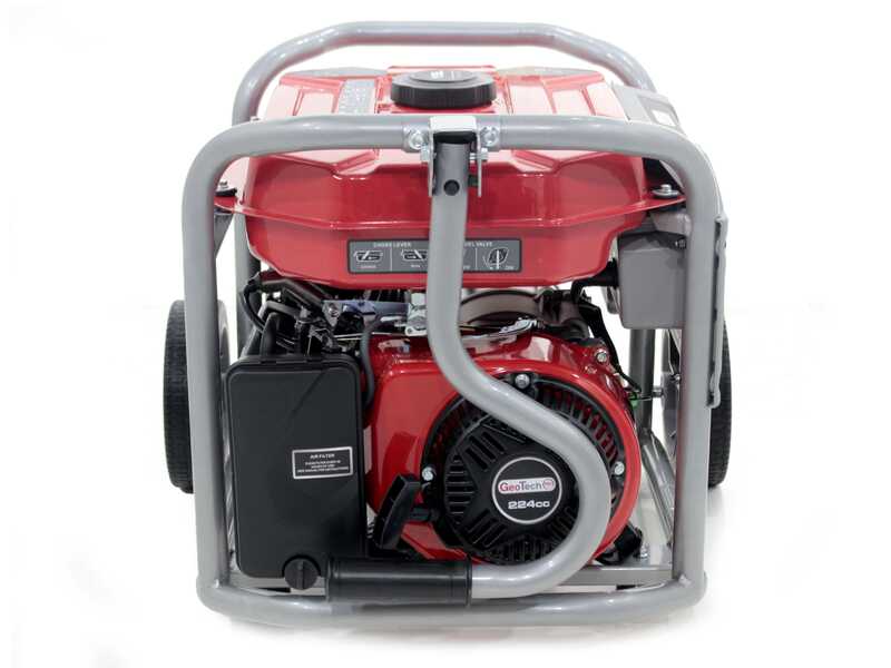 GeoTech Pro GGP 4000 - Benzin-Stromerzeuger mit R&auml;dern und AVR-Regelung 3.6 kW - Dauerleistung 3.2 kW - 230V