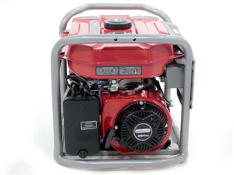 GeoTech Pro GGP 4000 - Benzin-Stromerzeuger mit R&auml;dern und AVR-Regelung 3.6 kW - Dauerleistung 3.2 kW - 230V