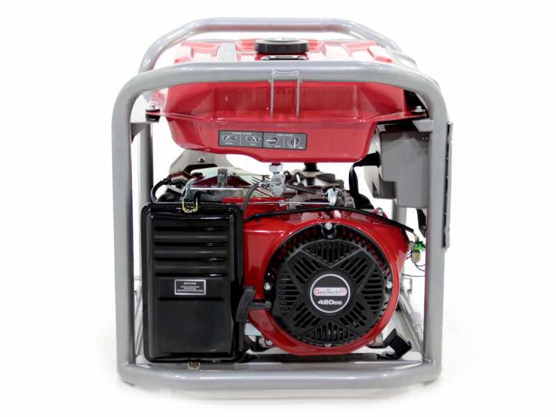 GeoTech Pro GGP 6500 - Benzin-Stromerzeuger mit R&auml;dern und AVR-Regelung 5.4 kW - Dauerleistung 5 kW - 230V