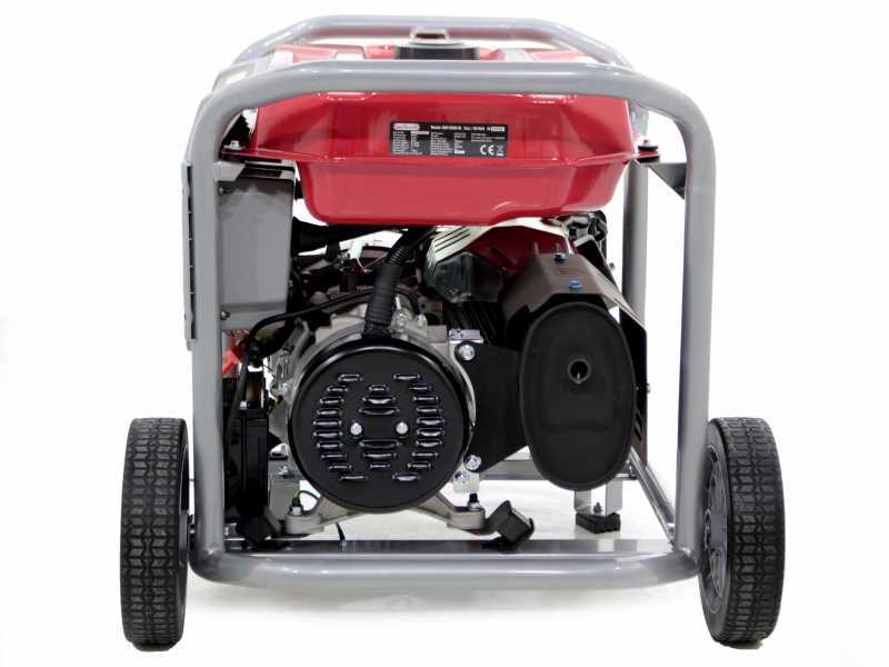 GeoTech Pro GGP 8000-3 ES -  Benzin-Stromerzeuger mit R&auml;dern mit AVR-Regelung 6.5 kW - Dauerleistung 6 kW - 400V
