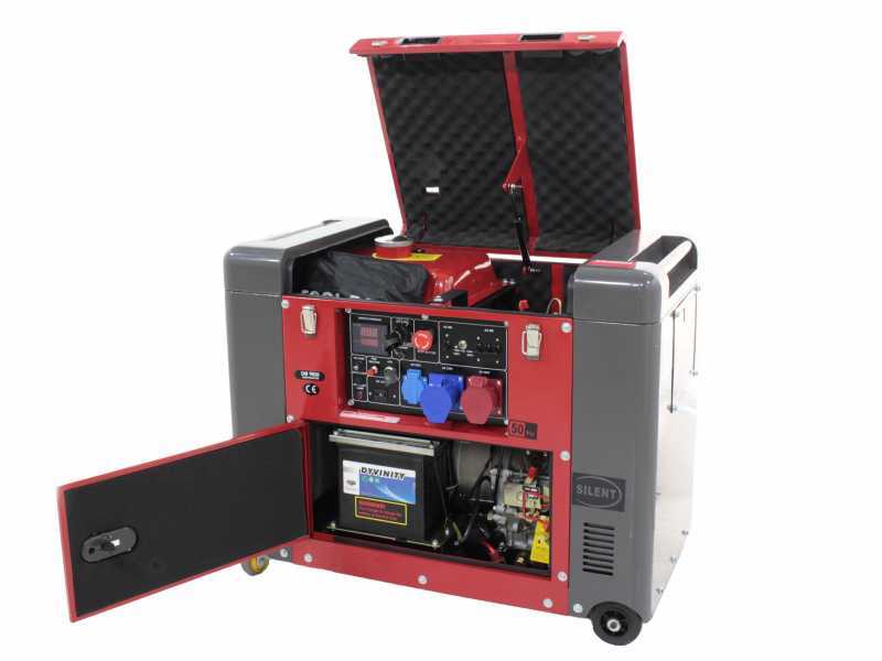 GeoTech Pro DGP 8500SE-3 - Diesel Stromerzeuger  FullPower 230V/400V - 5.5 kW - leise - E-Starter