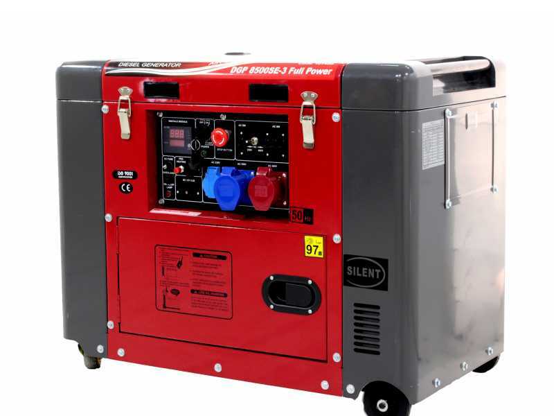 GeoTech Pro DGP 8500SE-3 - Diesel Stromerzeuger  FullPower 230V/400V - 5.5 kW - leise - E-Starter