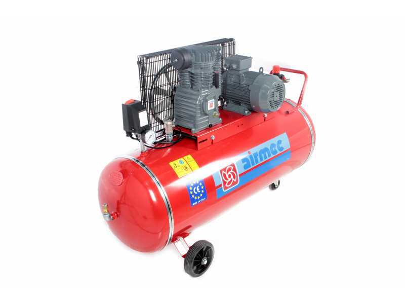 Airmec CR 204 K18+C TP - Kompressor mit Riemenantrieb - 400V Elektromotor - Tank 200 lt