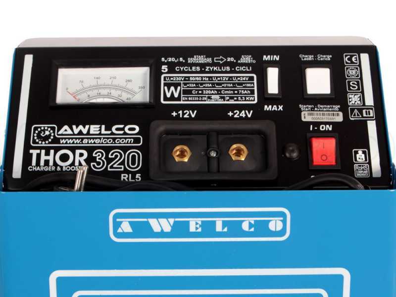 Awelco THOR 320 Booster - Akkuladeger&auml;t, Starter - auf Wagen - 230V - 24-12V Batterien